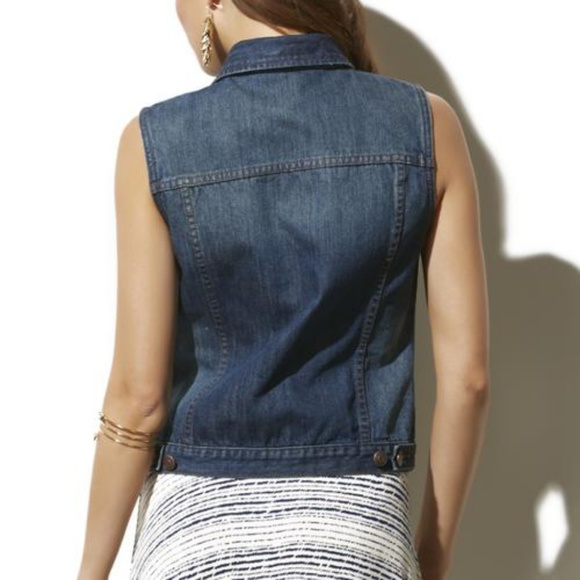Adam Levine Sleeveless Denim Blue Jean Vest, large - Picture 5 of 5